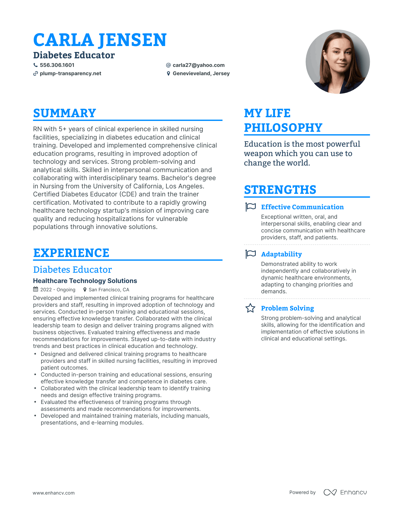 3 Successful Diabetes Educator Resume Examples And Writing Tips for 2024
