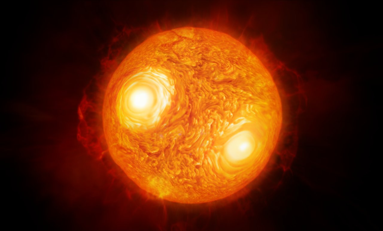 Artist’s impression of the red supergiant star Antares ESO