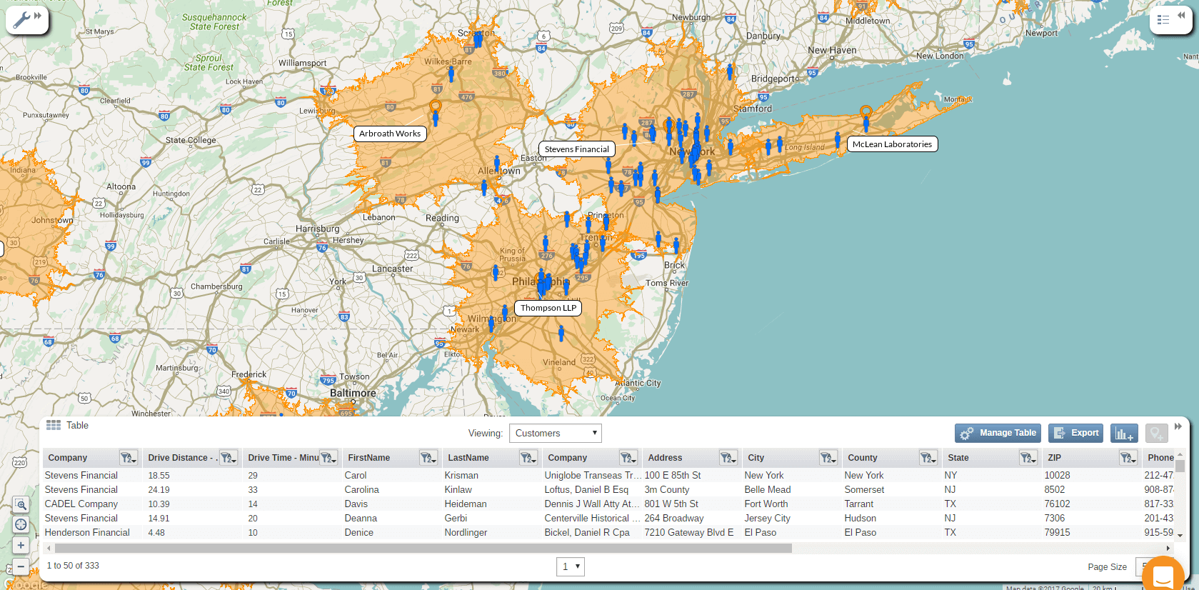 Master your routes with a cuttingedge driving radius map tool eSpatial