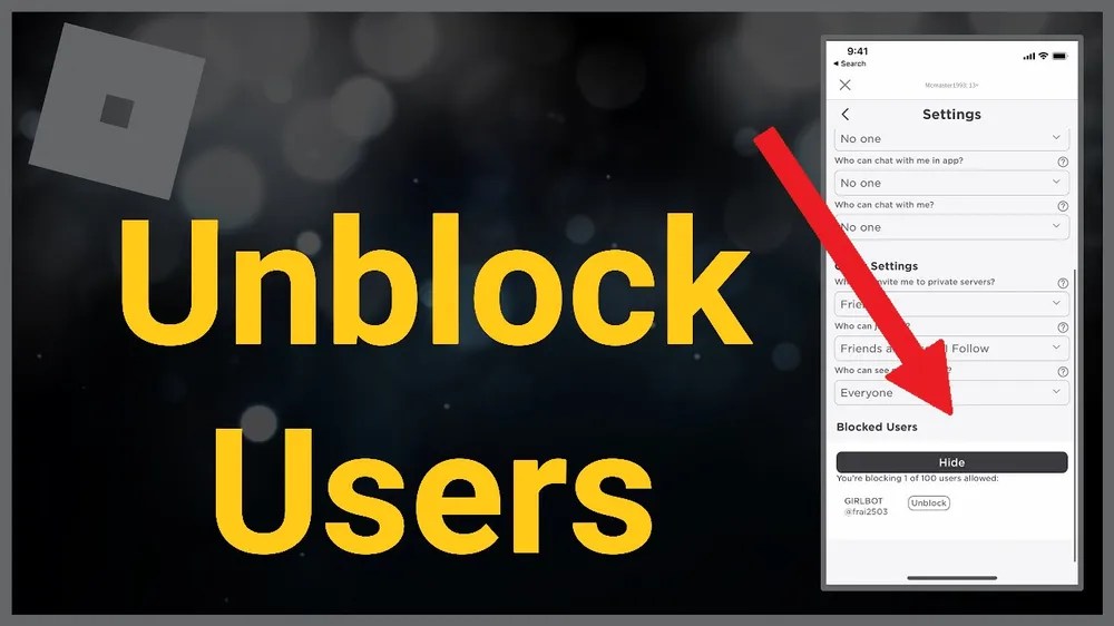How to Unblock Someone on Roblox?