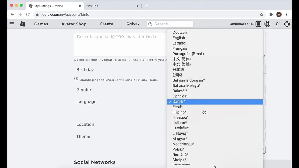 How to Change Language in Roblox
