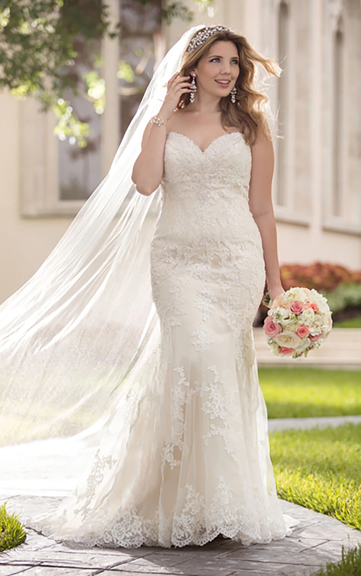 FitandFlare Strapless Plus Size Wedding Dress Stella York Wedding