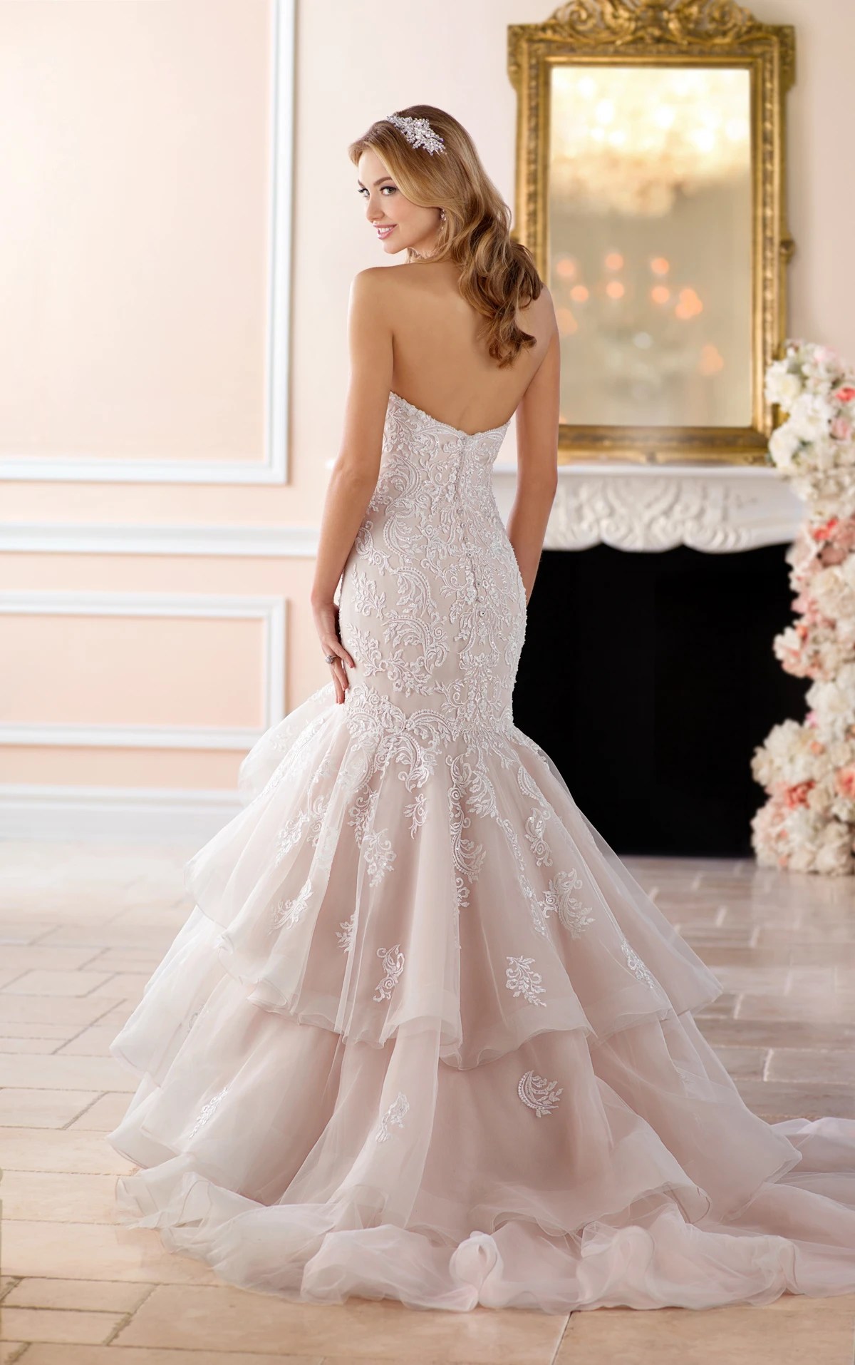 6405+ Stella York Dramatic Lace Plus Size Fit and Flare Wedding