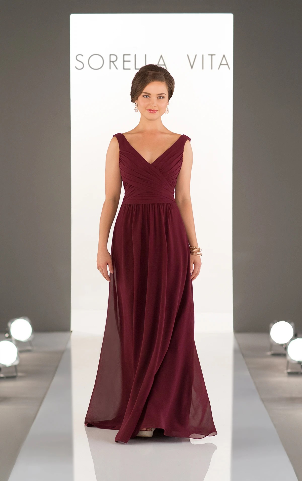 Classic Chiffon VNeck Bridesmaid Dress Sorella Vita Bridesmaid Dresses