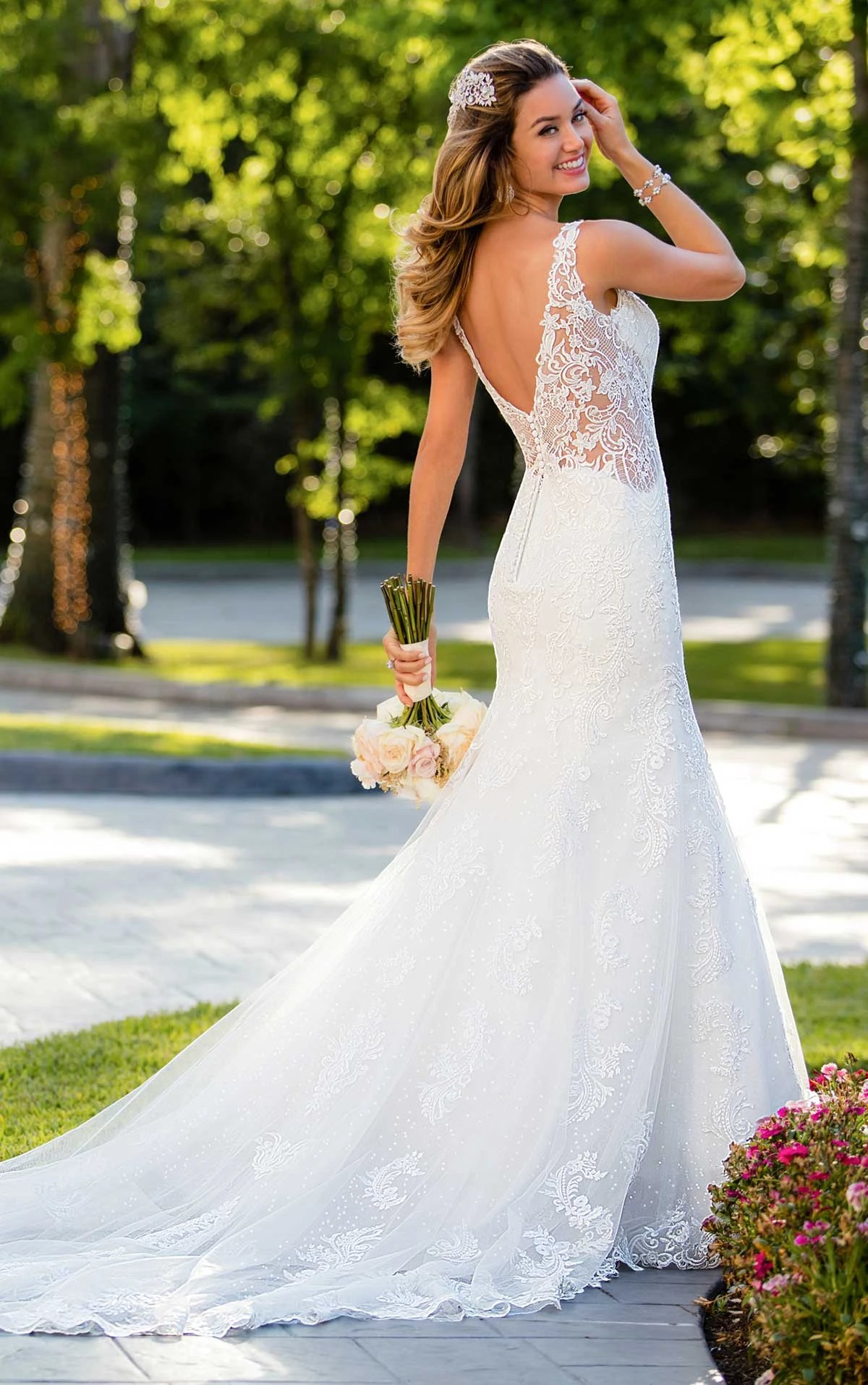 Lace Wedding Dress with Flared Skirt Stella York Wedding Dresses