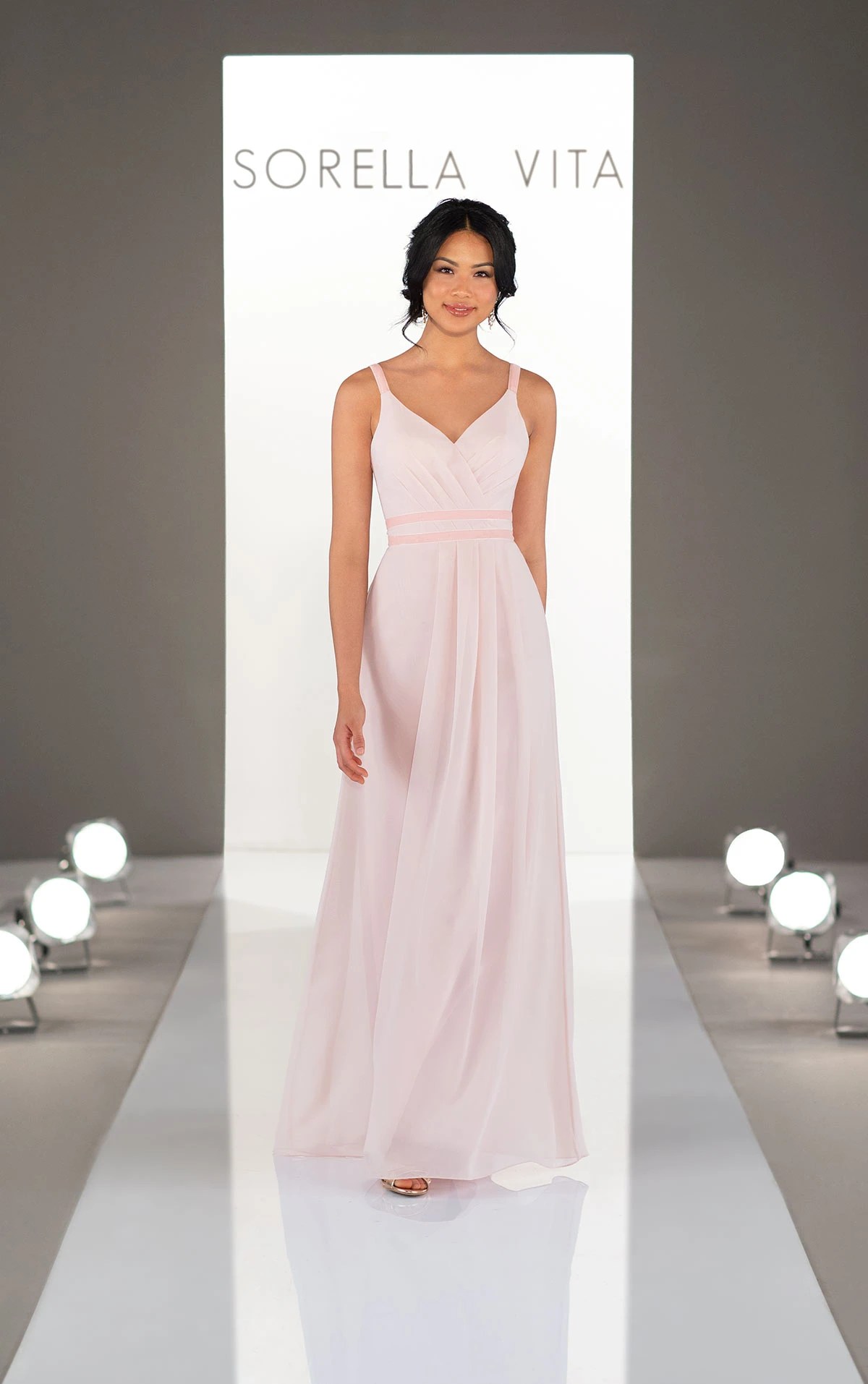 Classic Bridesmaid Dress with Velvet Detail Sorella Vita Bridesmaid Dresses