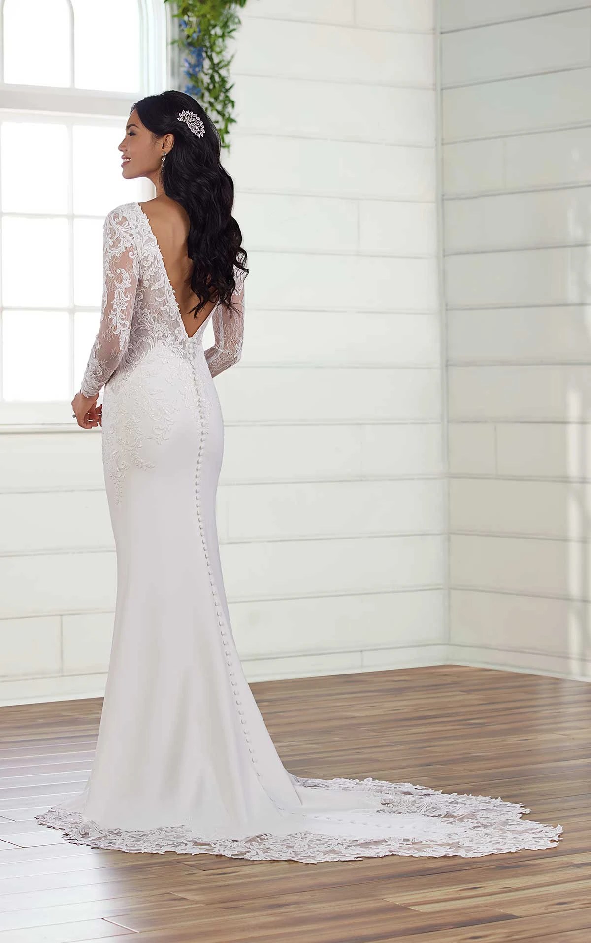 VintageInspired Wedding Dress with Long Sleeves Essense of Australia