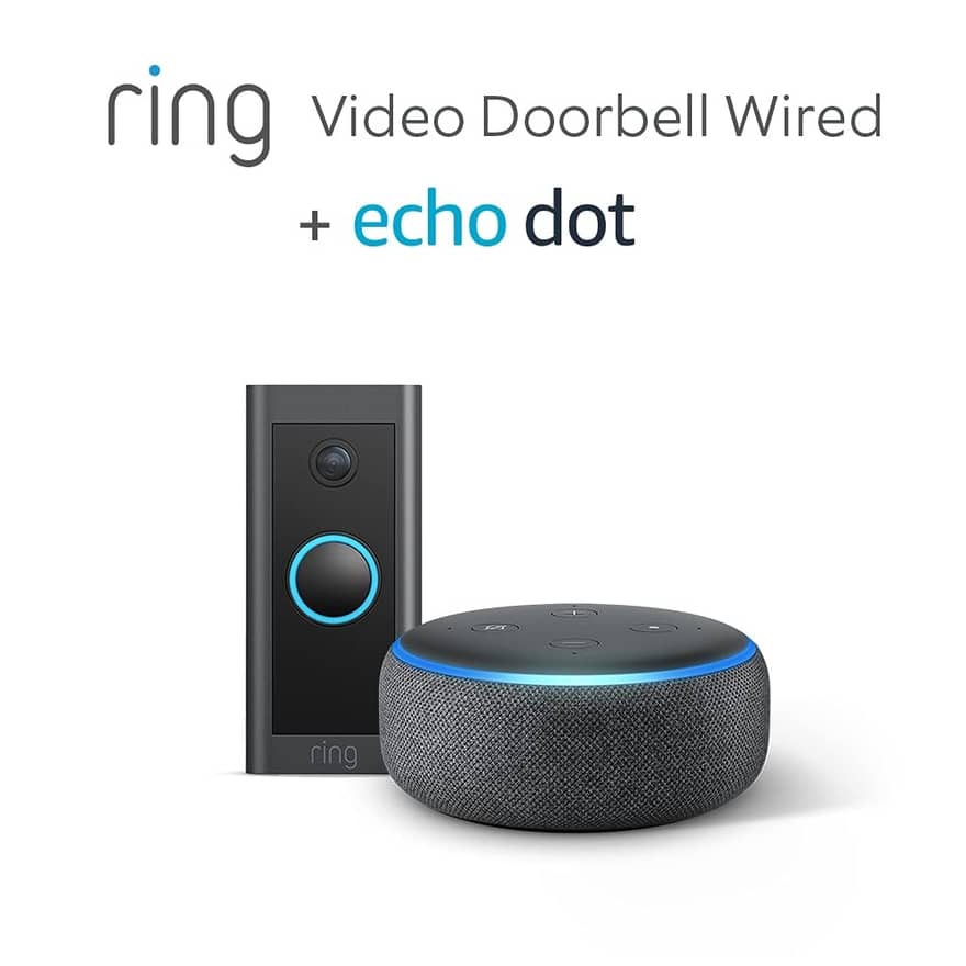 Ring Video Doorbell Wired by Amazon + Echo Dot (3rd Gen) eTeknix