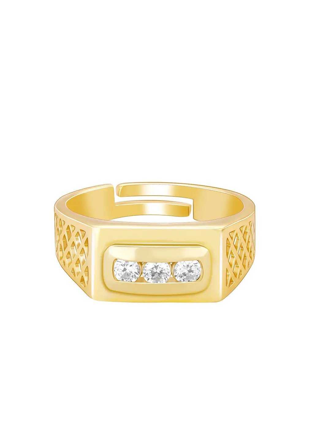 Giva 925 Sterling Silver Golden Eternal Bliss Mens Ring Giva 925