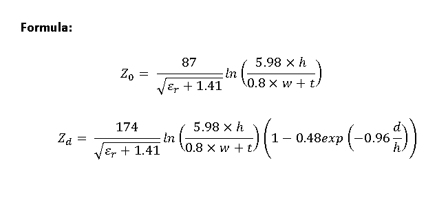 Differential Microstrip Impedance Calculator