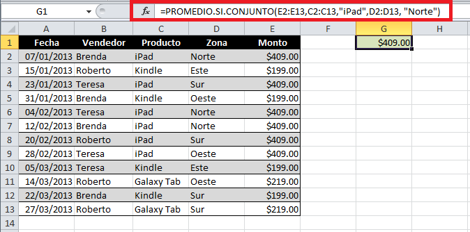Promedio con varias condiciones en Excel • Excel Total