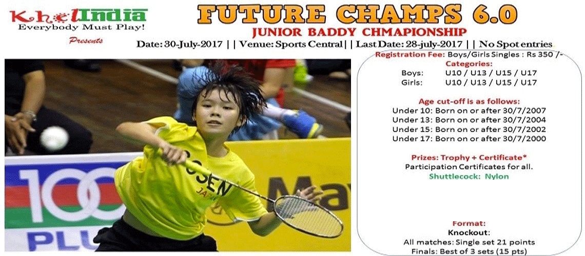 Book FUTURE CHAMPS 6.0 Junior Badminton Tournament tickets, Bengaluru
