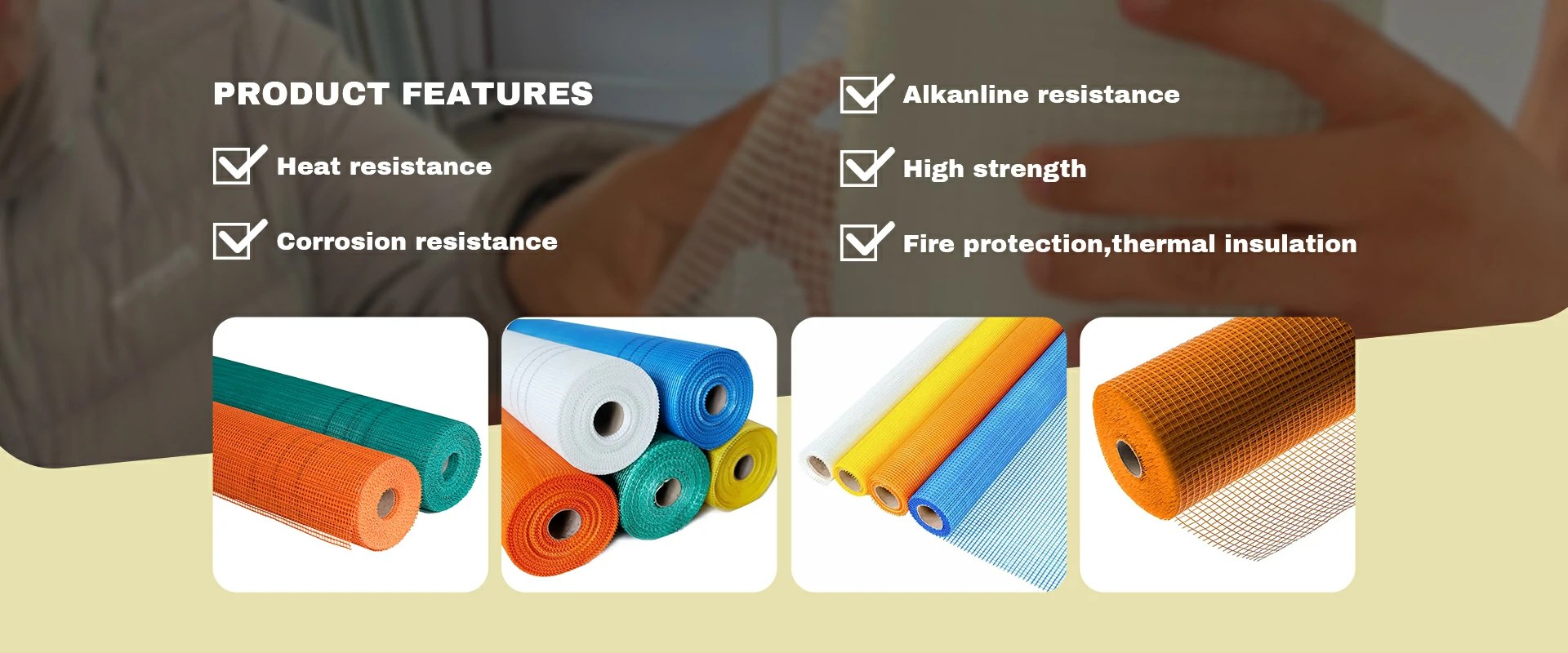 Quality Fiberglass Mesh Tape Yarn For Sale Supplier Manufacturer