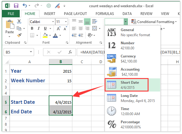 How to convert week number to date or vice versa in Excel?
