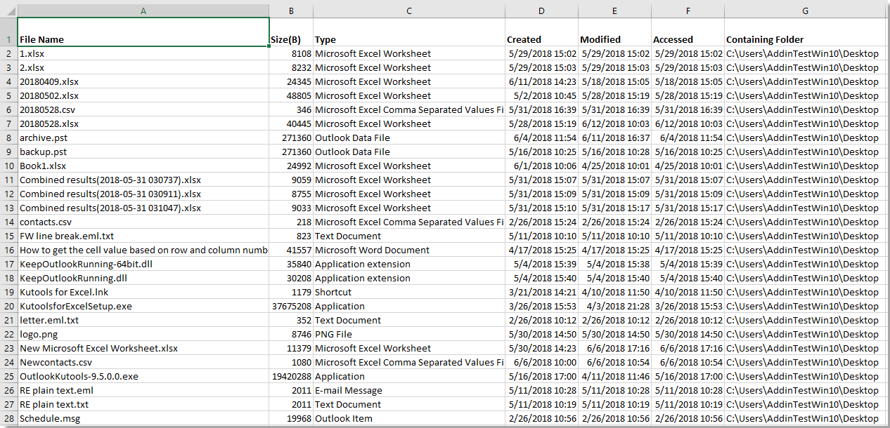 How to quickly create folders based on cell values in Excel?