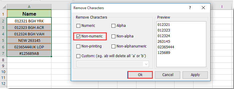 How to remove only text from cells that containing numbers and texts in How to remove only text from cells that containing numbers and texts in