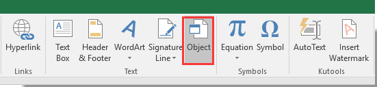 How to insert or embed an Outlook message in Excel?