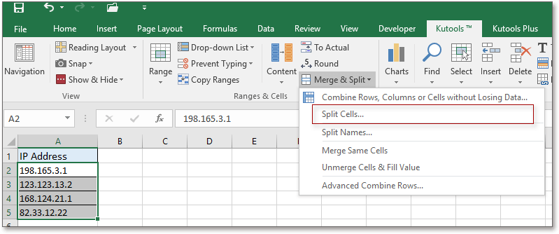 How to extract string from IP address in Excel?