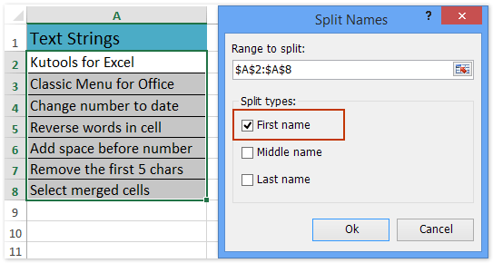 How to remove all characters after the first/last space from cells in