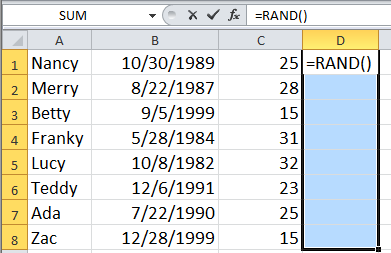 How to shuffle rows/columns/a range of cells randomly in Excel?