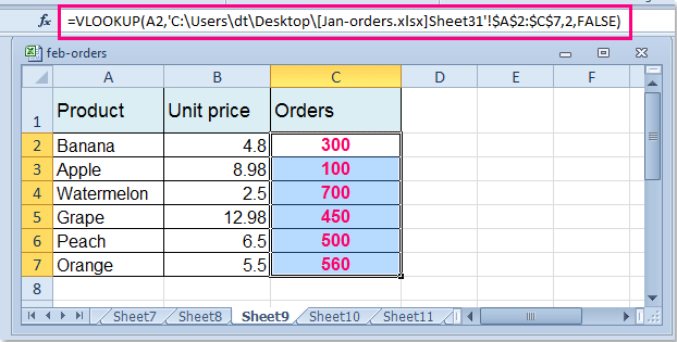 How to vlookup to another workbook?