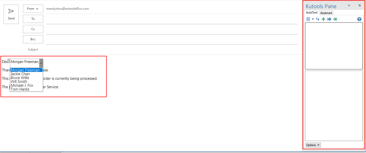 How to Add a Dropdown List in Email Template and Use it in Outlook?