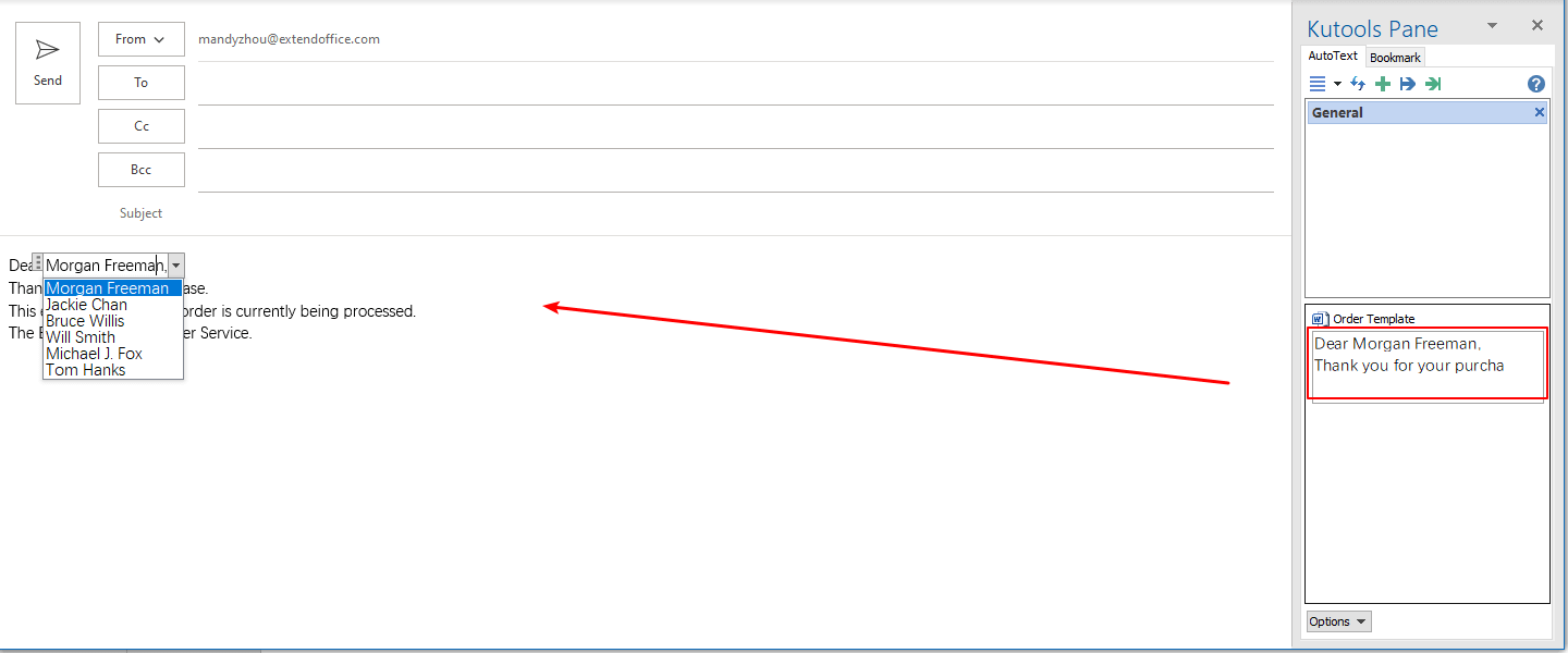 How to Add a Dropdown List in Email Template and Use it in Outlook?