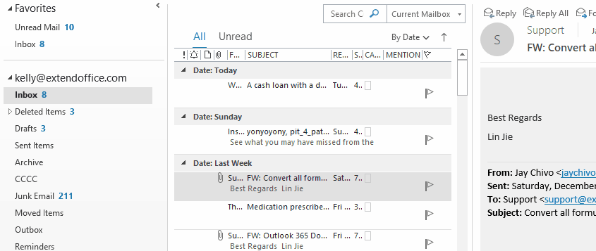 Wijzig De Mapweergave Van Het Postvak In In Outlook