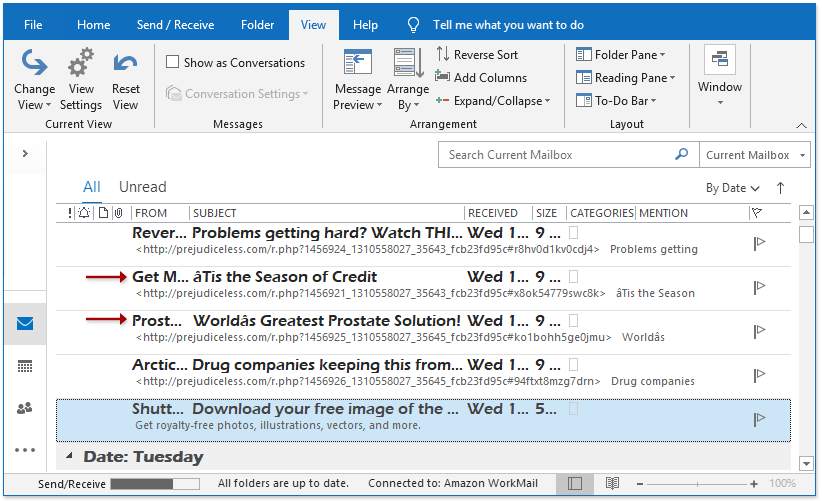 Wijzig De Mapweergave Van Het Postvak In In Outlook