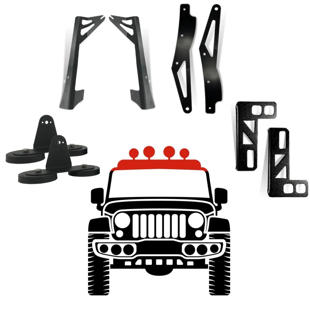 Upper Windshield Light Bar Mounts Extreme LED Light Bars