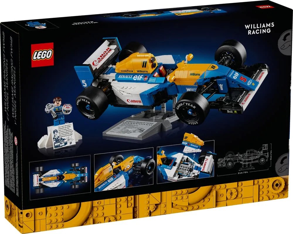 LEGO Icons F1 Nigel Mansell's Williams FW14B revealed for March 2025!