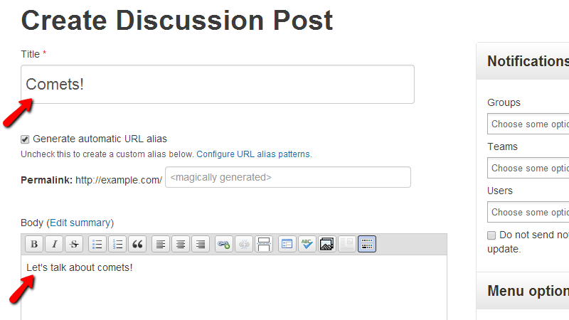 How to add a Discussion Post Open Atrium Tutorial