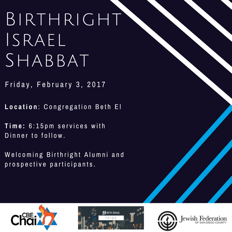 Birthright Israel Shabbat Feb 3 Jewish Federation of San Diego County