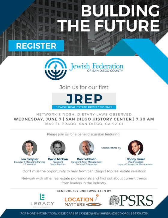 Jewish Real Estate Professionals Network June 7 Jewish Federation of San Diego