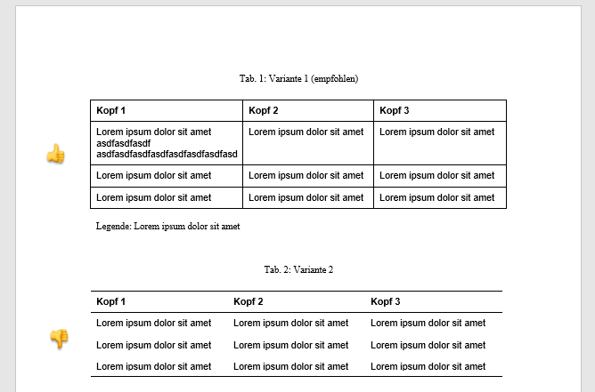 Tabellen formatieren & Tabellenverzeichnis in Word anlegen Tutorial