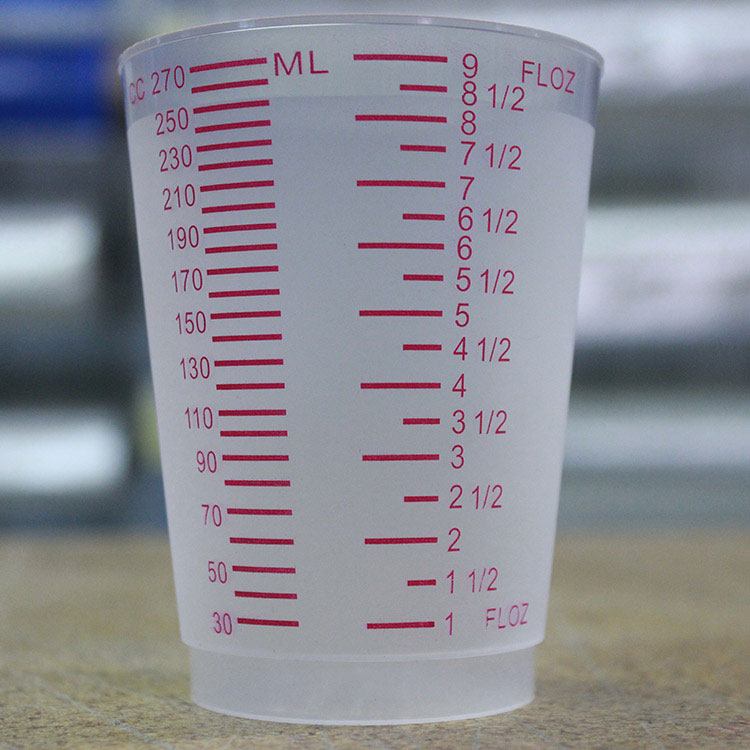 9 oz Graduated Cups in stock for same day shipping Fibre Glast