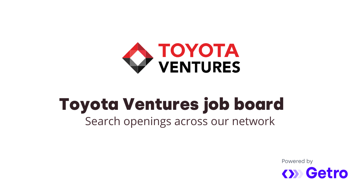 Jobs Toyota Ventures Talent Network