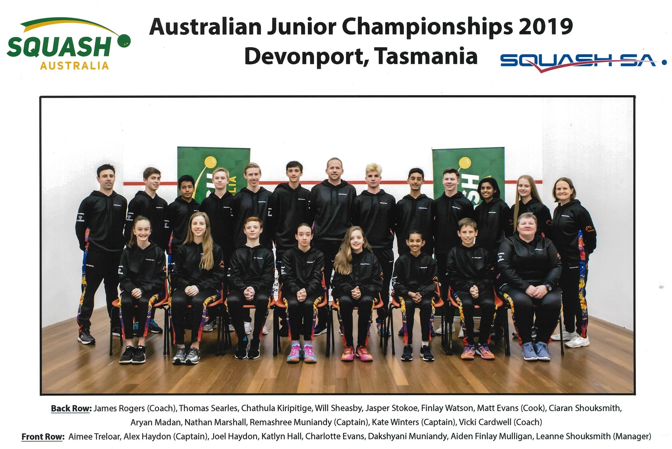 2019 Australian Junior Squash Championships Results Squash South