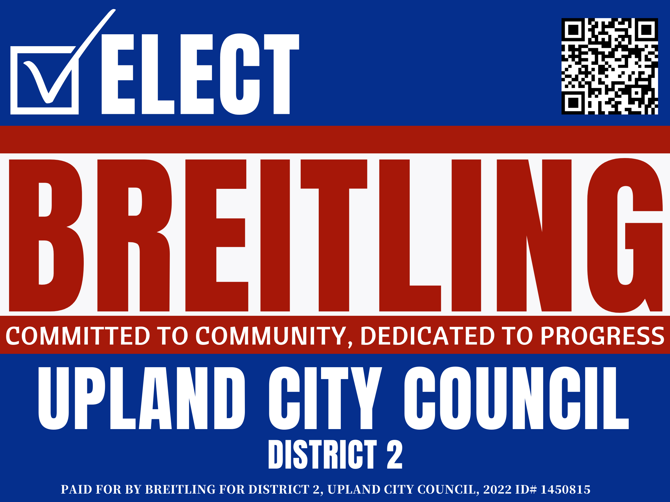 Breitling for District 2, Upland City Council 2022 FPPC 1450815