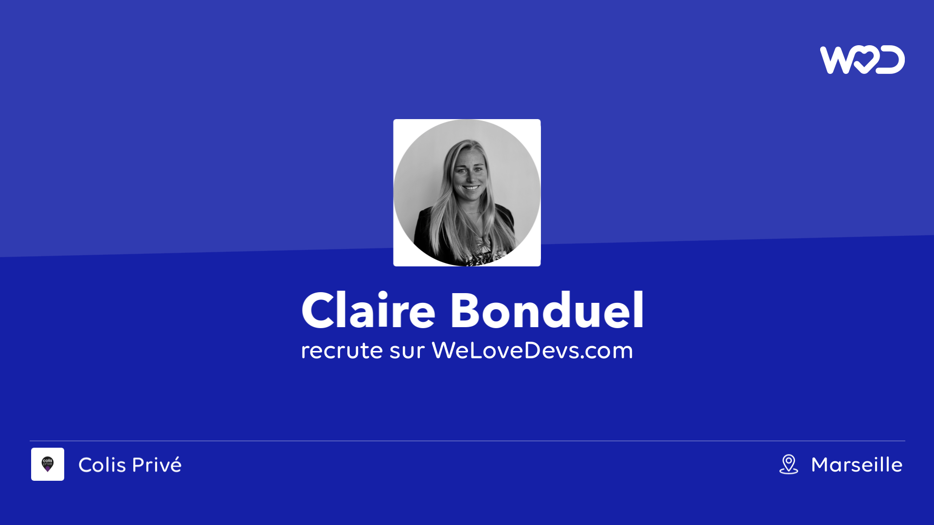 💙 Claire Bonduel, Chargée de recrutement & carrières at Colis Privé is
