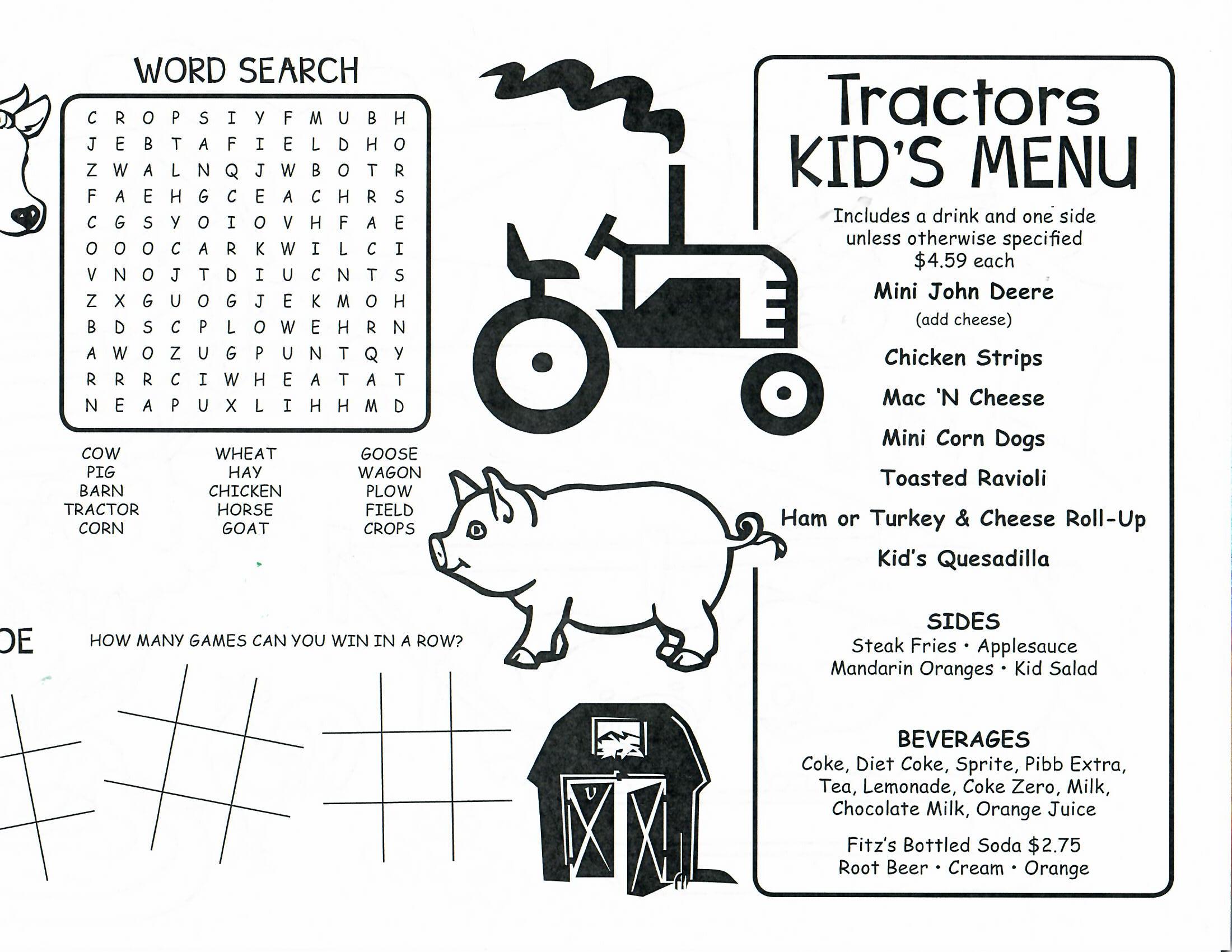 Tractors Classic American Grill, a delicious restaurant Tractors