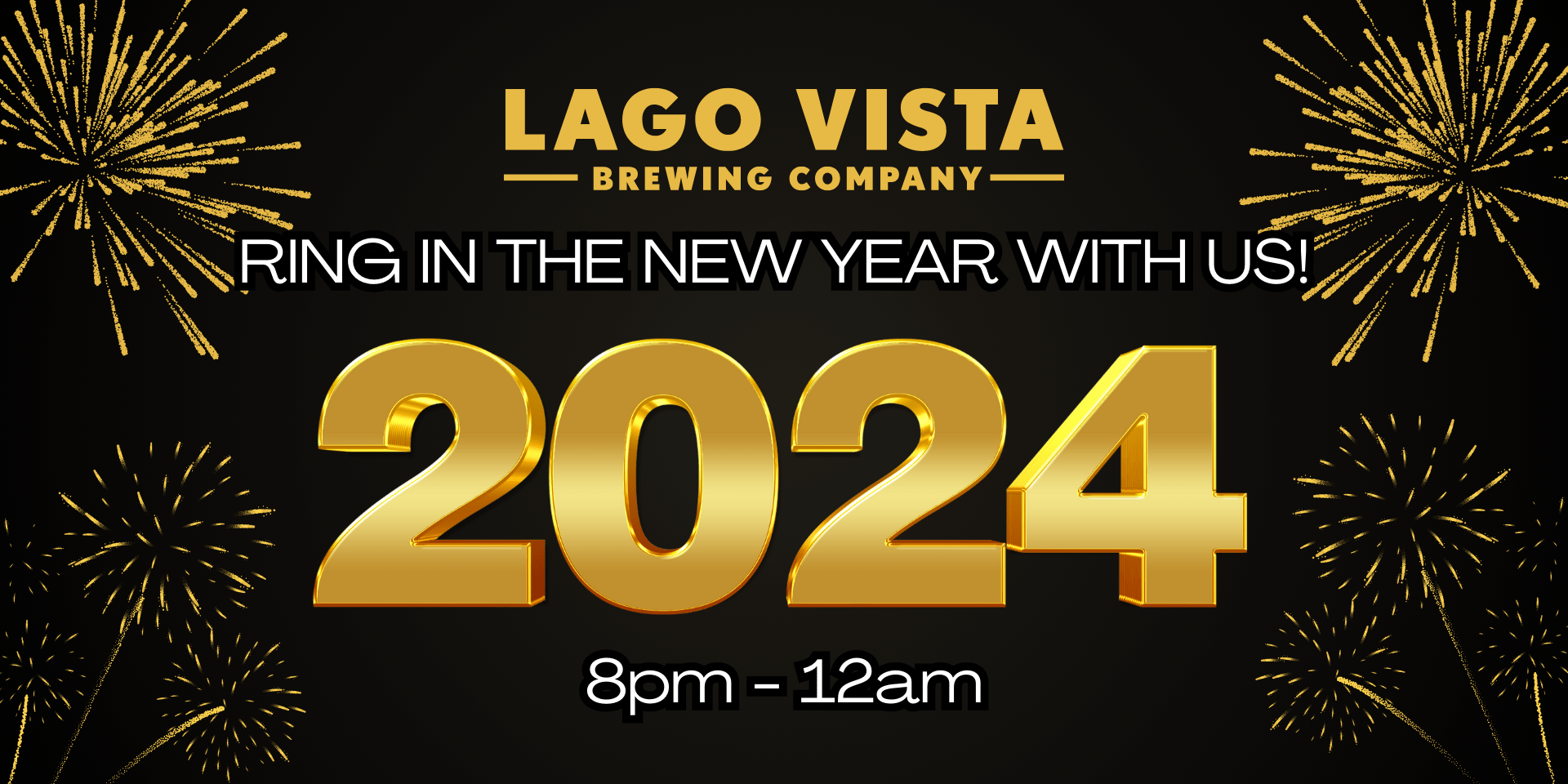 New Years Eve at Lago Vista Brewing Co., Lago Vista, Sun Dec 31st 2023