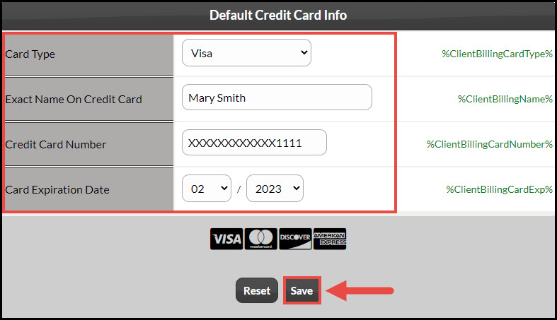 Reports What is the Expired Default Credit Card Report and how do I