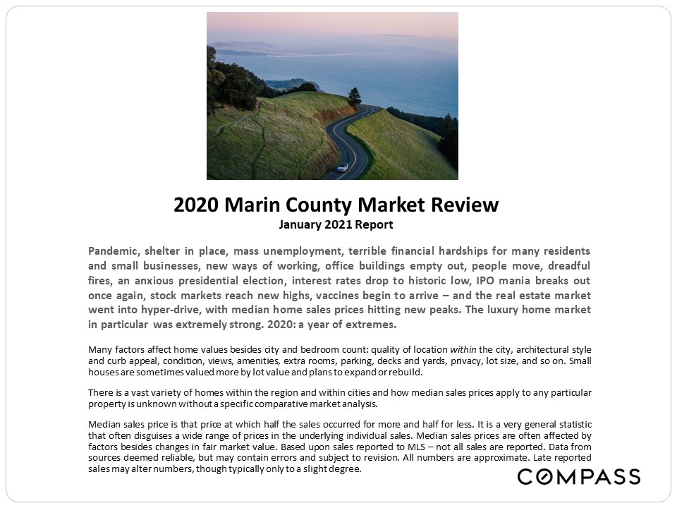 Marin County Real Estate Report January 2021 Carey Hagglund Condy Luxury Marin Homes