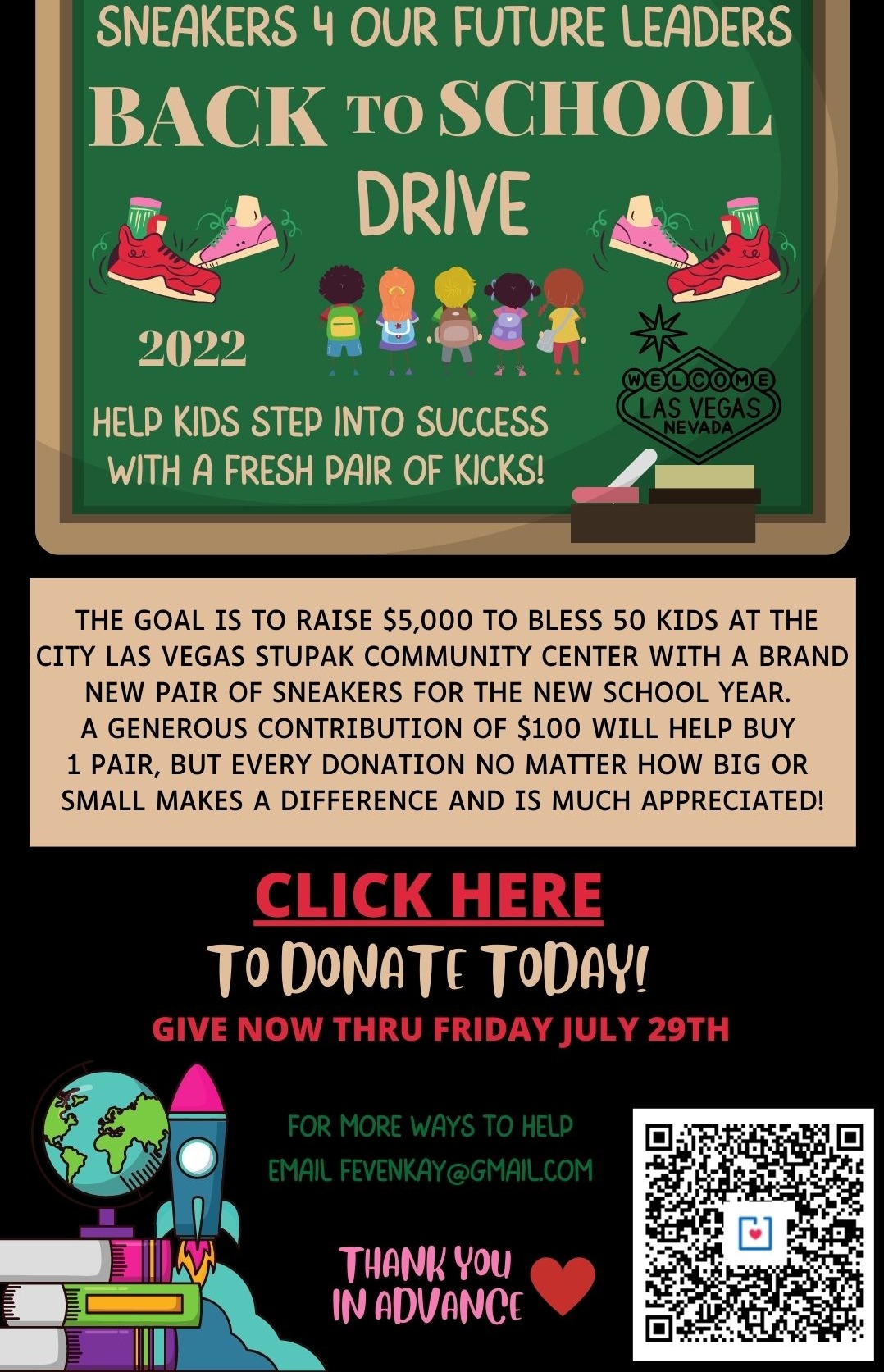 Sneakers 4 Our Future Leaders Back To School Drive Sneakers 4 Our