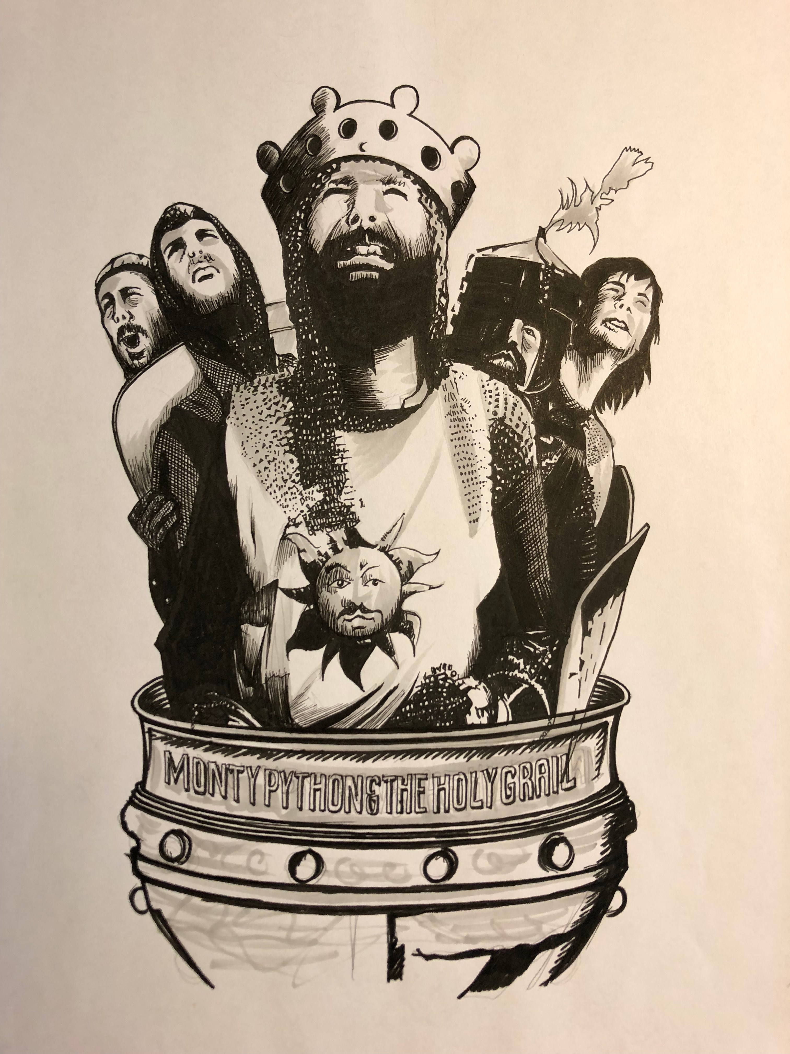Montypythonandtheholygrailoriginaldrawing85x11