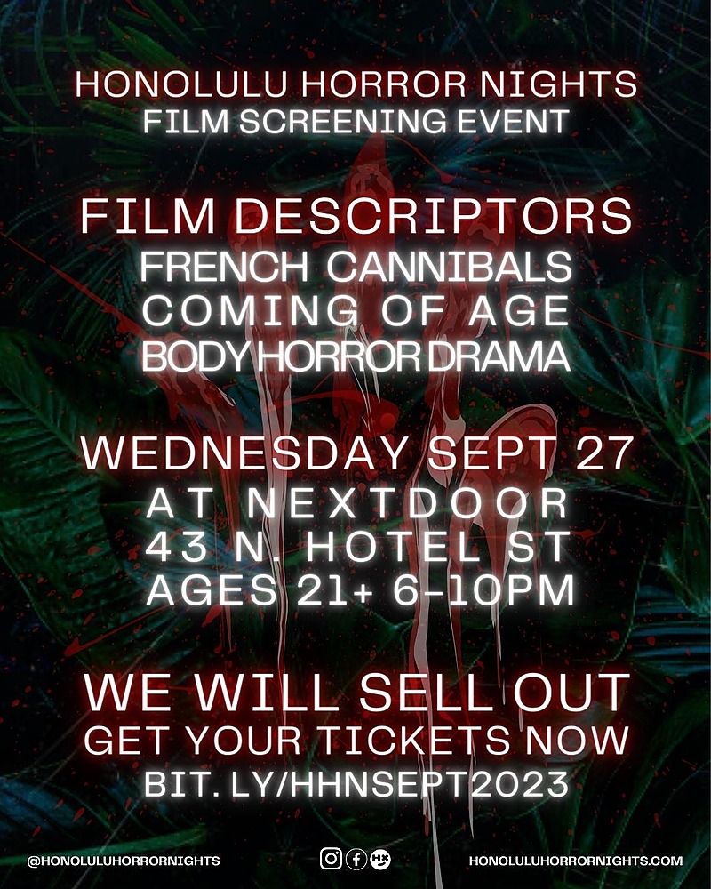 Honolulu Horror Nights September Film Screening Event Humanitix