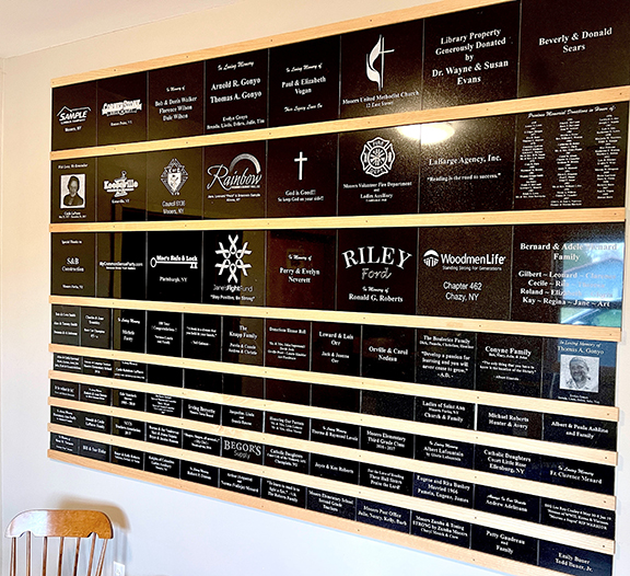 Mooers Free Library Memorial Wall Donation Mooers Free Library