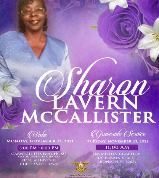 Sharon Lavern McCallister Obituary 2021 Carnegie Funeral Home