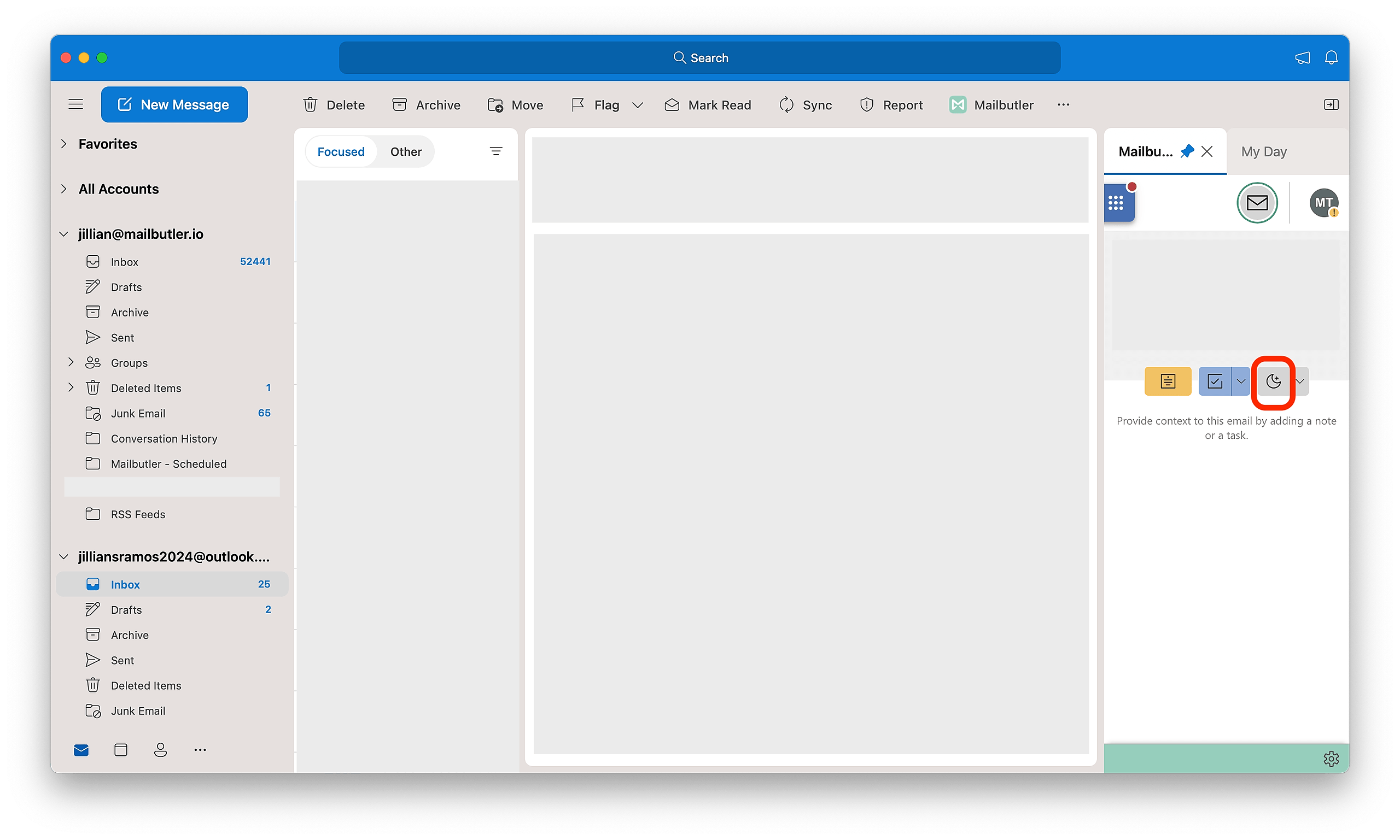 How do I snooze an email?